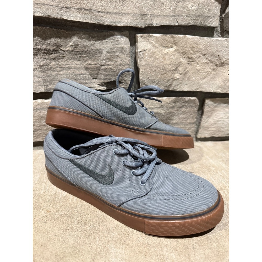 Nike SB Stefan Janoski Canvas Grey Gum Skate Shoes 654861-002 Mens 6Y